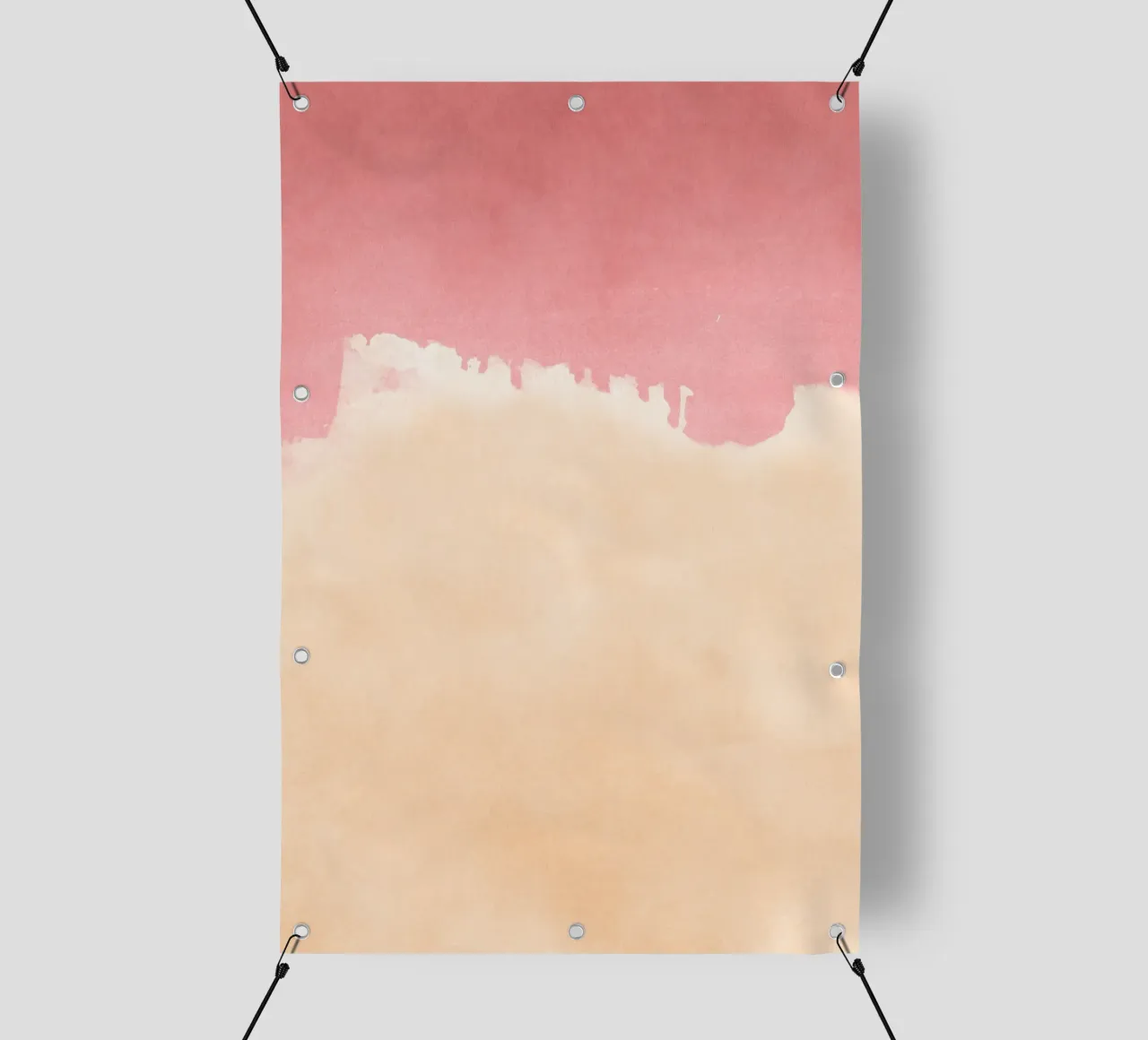 Paesaggio minimale rosa e giallo 01 telo in pvc da amini54