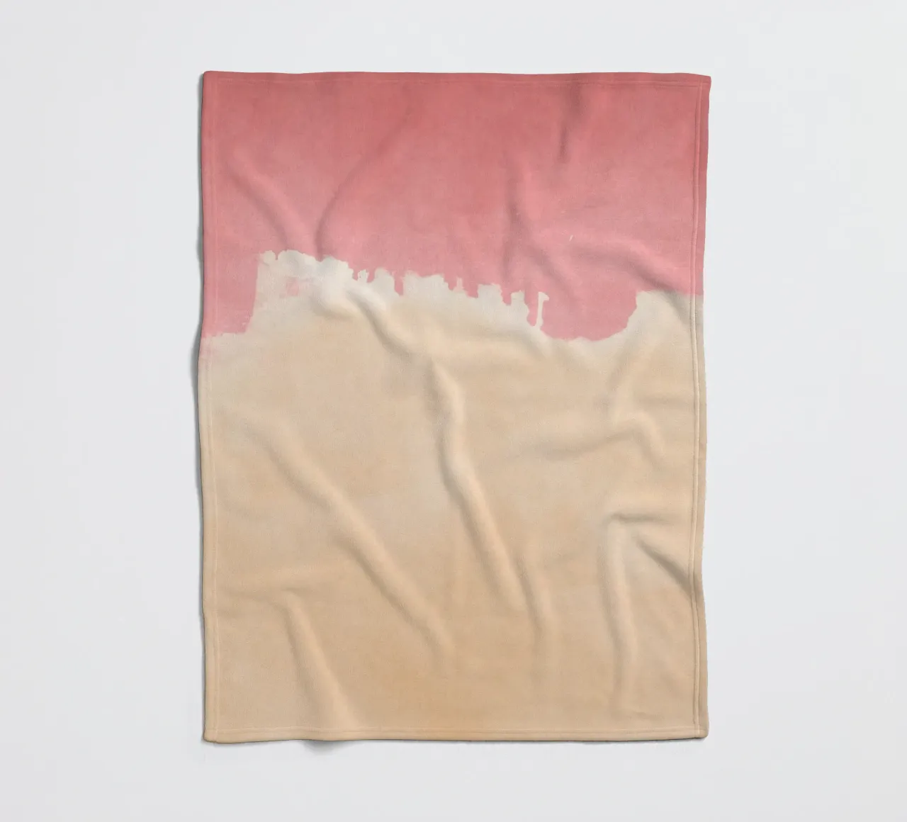 Minimal Landscape Pink and Yellow 01 fleece blanket by amini54
