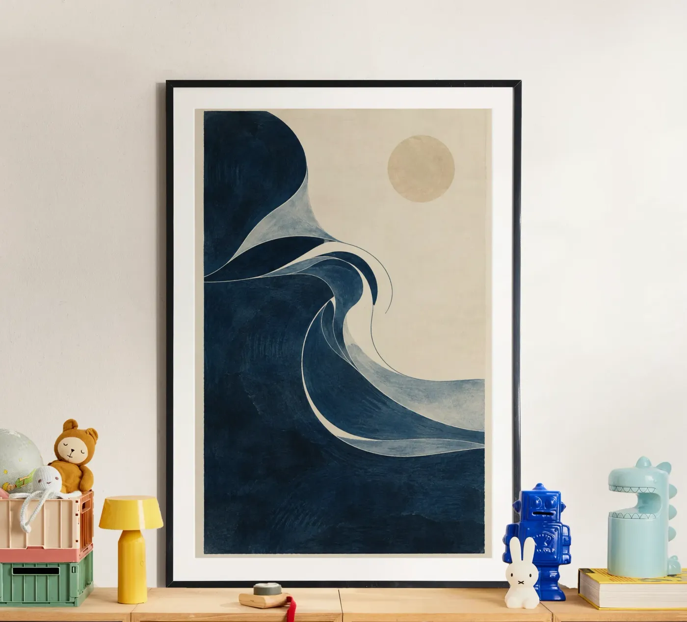 minimalistic wave poster by Linsi