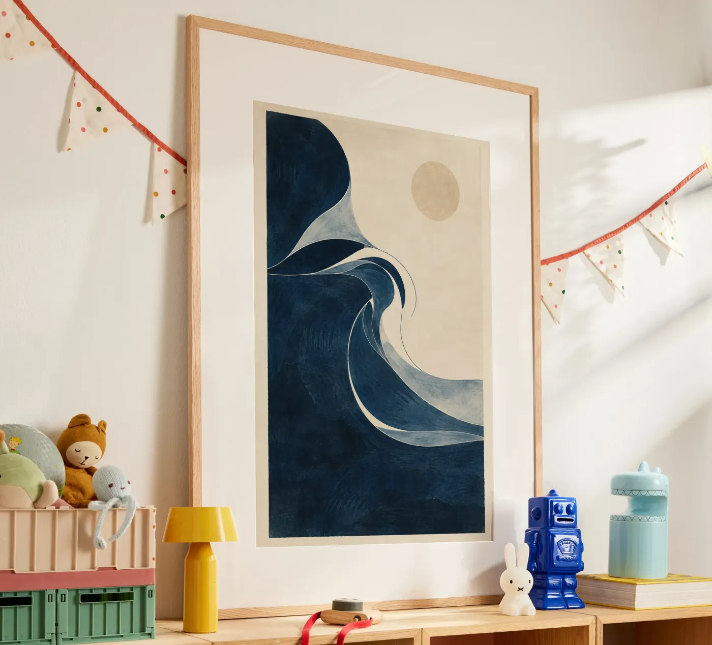 minimalistic wave poster by Linsi