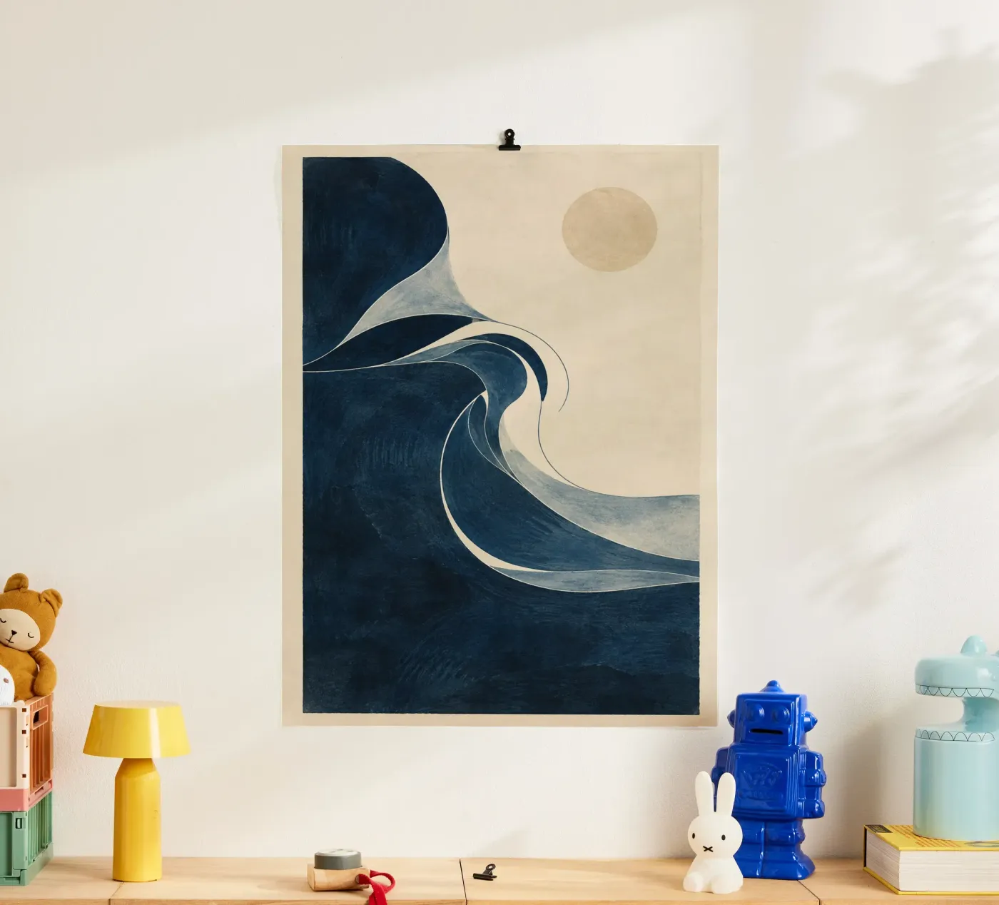 minimalistic wave poster by Linsi