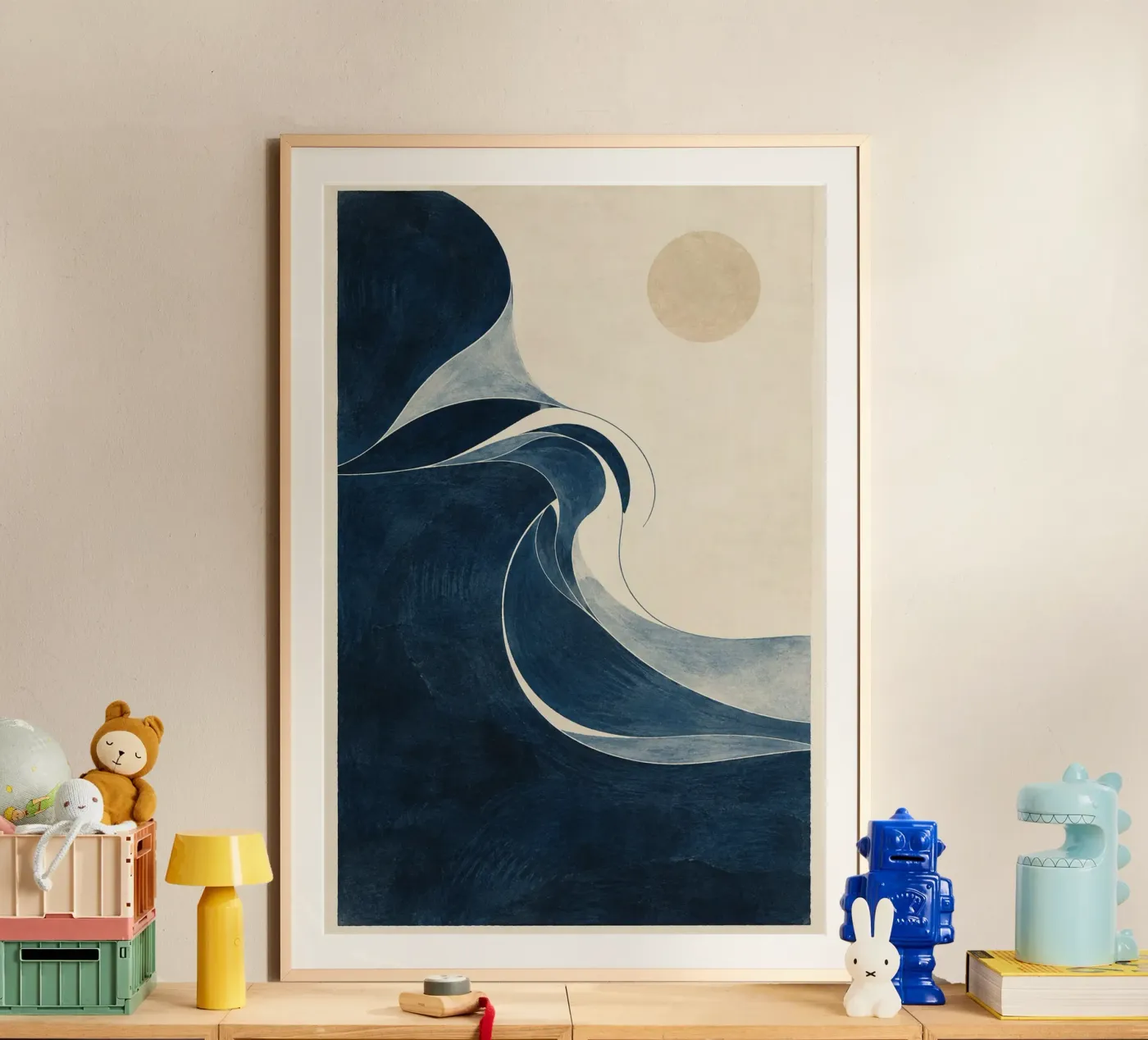 minimalistic wave poster by Linsi
