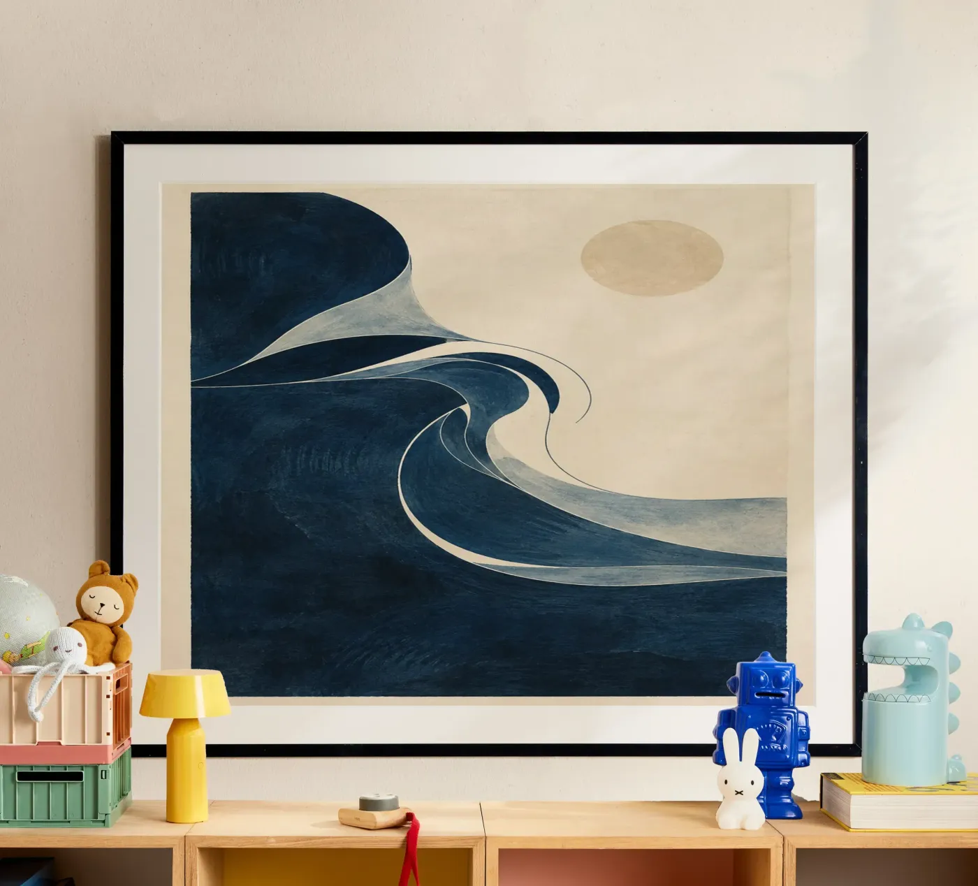 minimalistic wave poster by Linsi