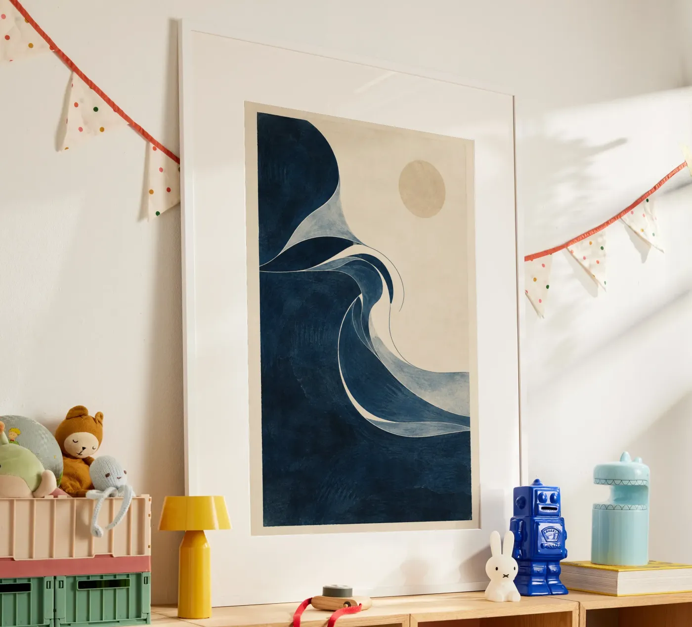 minimalistic wave poster by Linsi