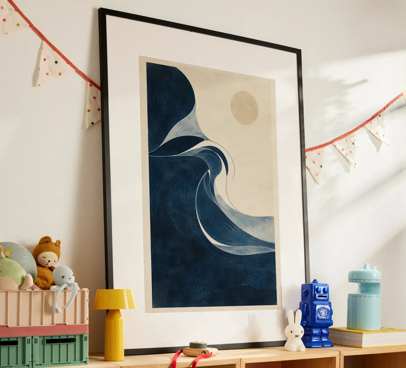minimalistic wave poster by Linsi