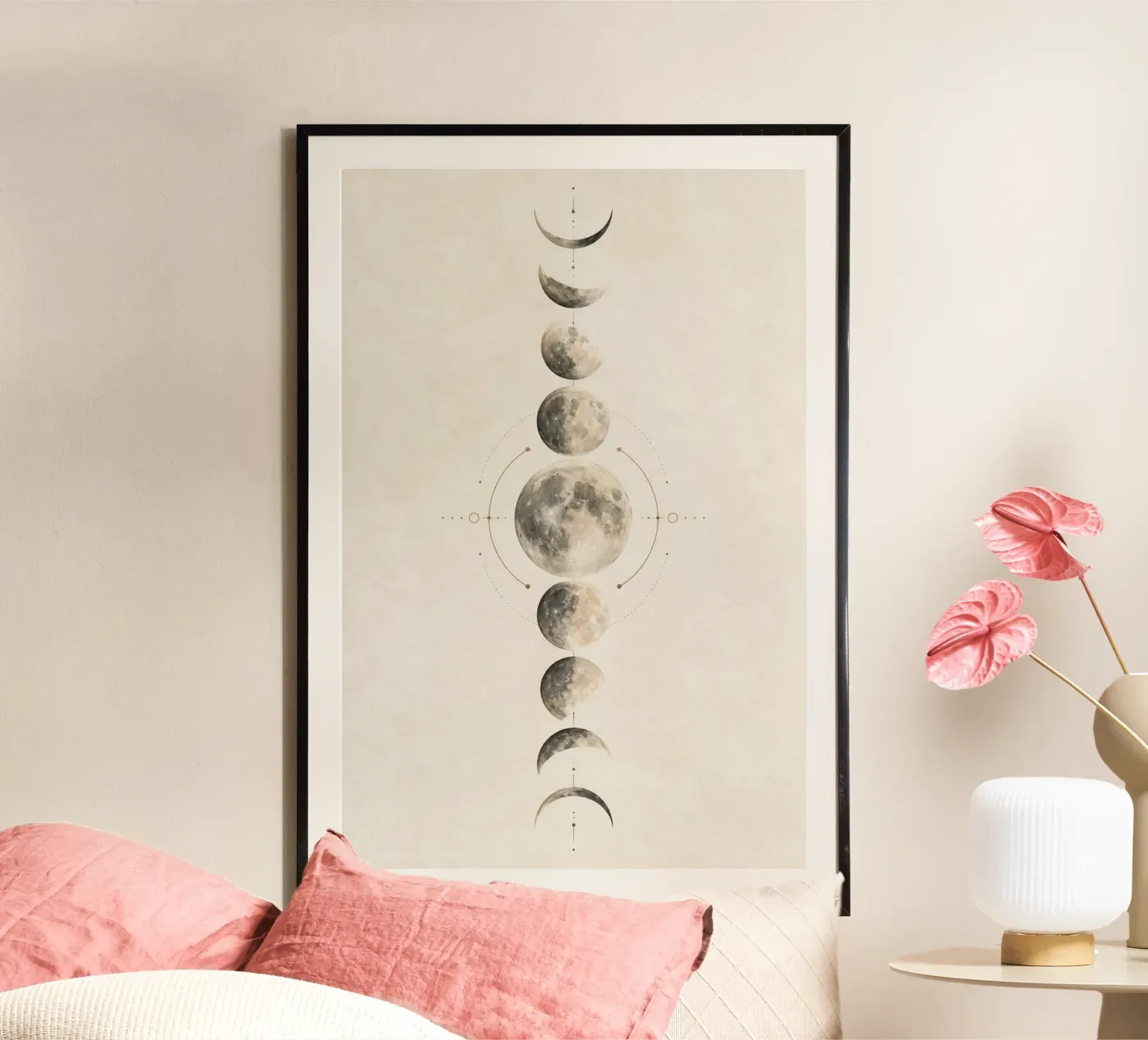 mondphasen poster van Linsi