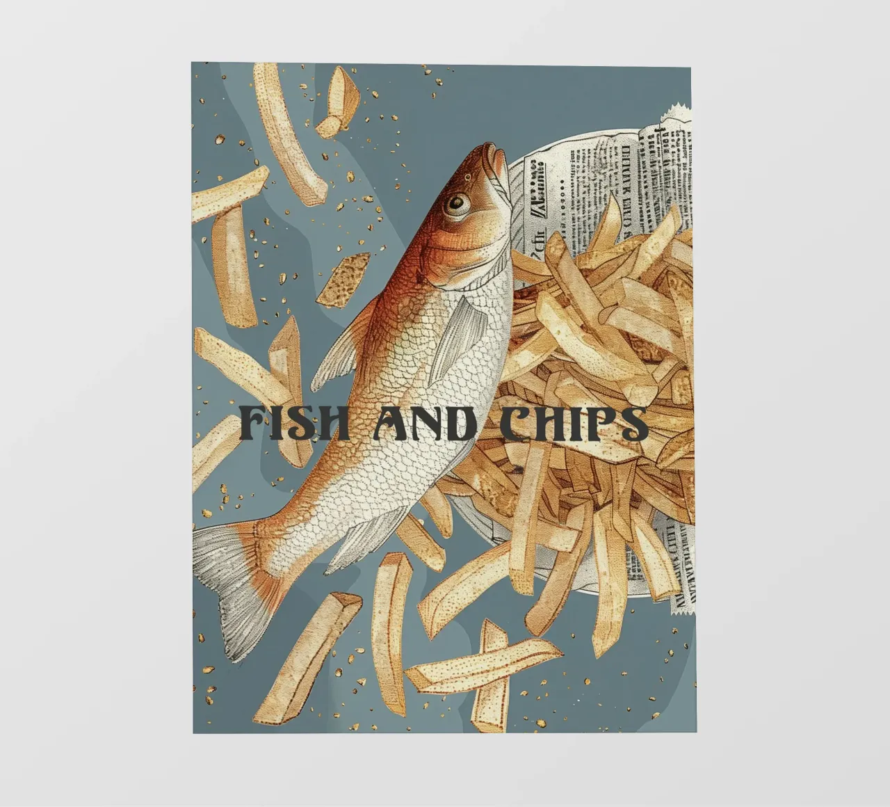 Fish & Chips retrò pellicola backlit da Carinaprint