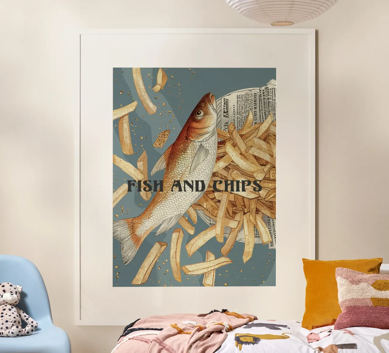 Fish & Chips retrò poster da Carinaprint