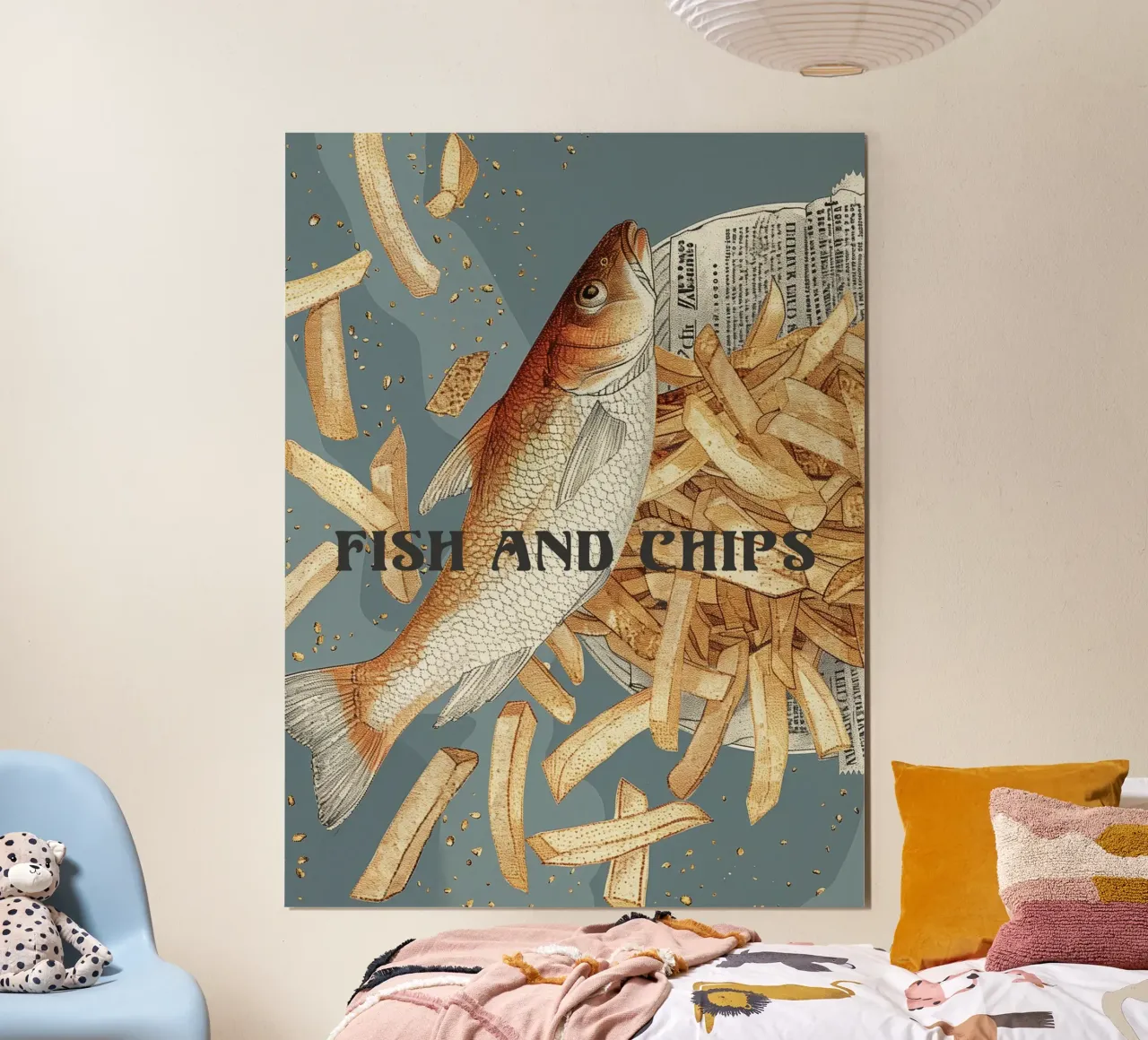 Fish & Chips retrò poster da Carinaprint