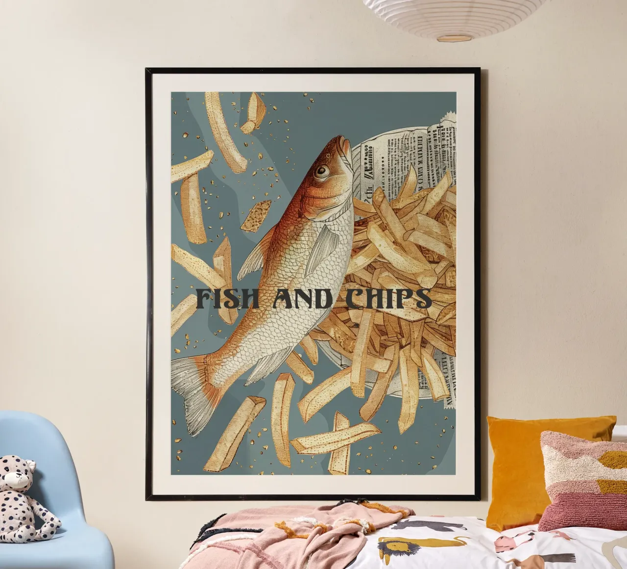 Fish & Chips retrò poster da Carinaprint