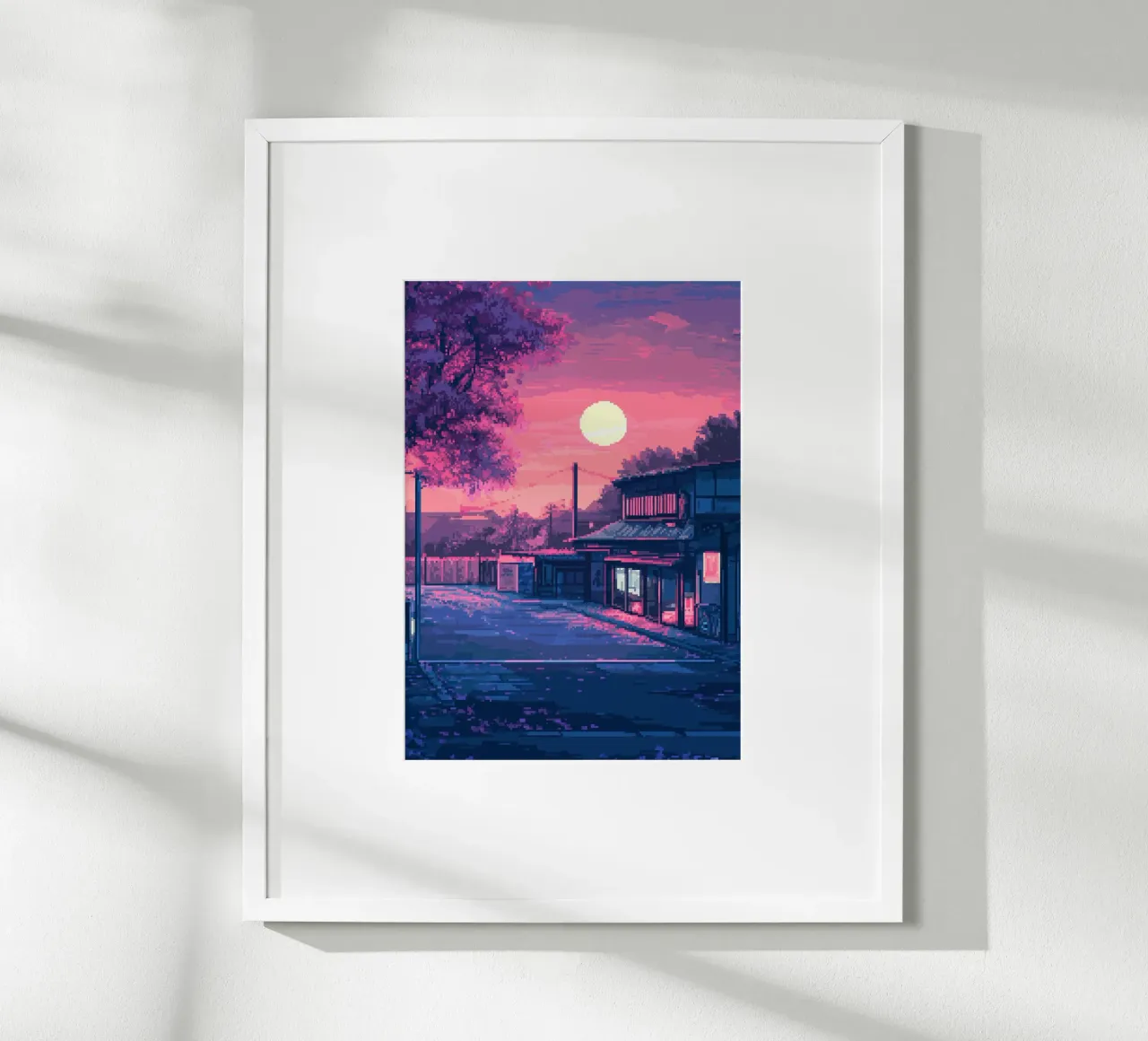 Tramonto pixelato sul Giappone carta hahnemühle da Dreamyart