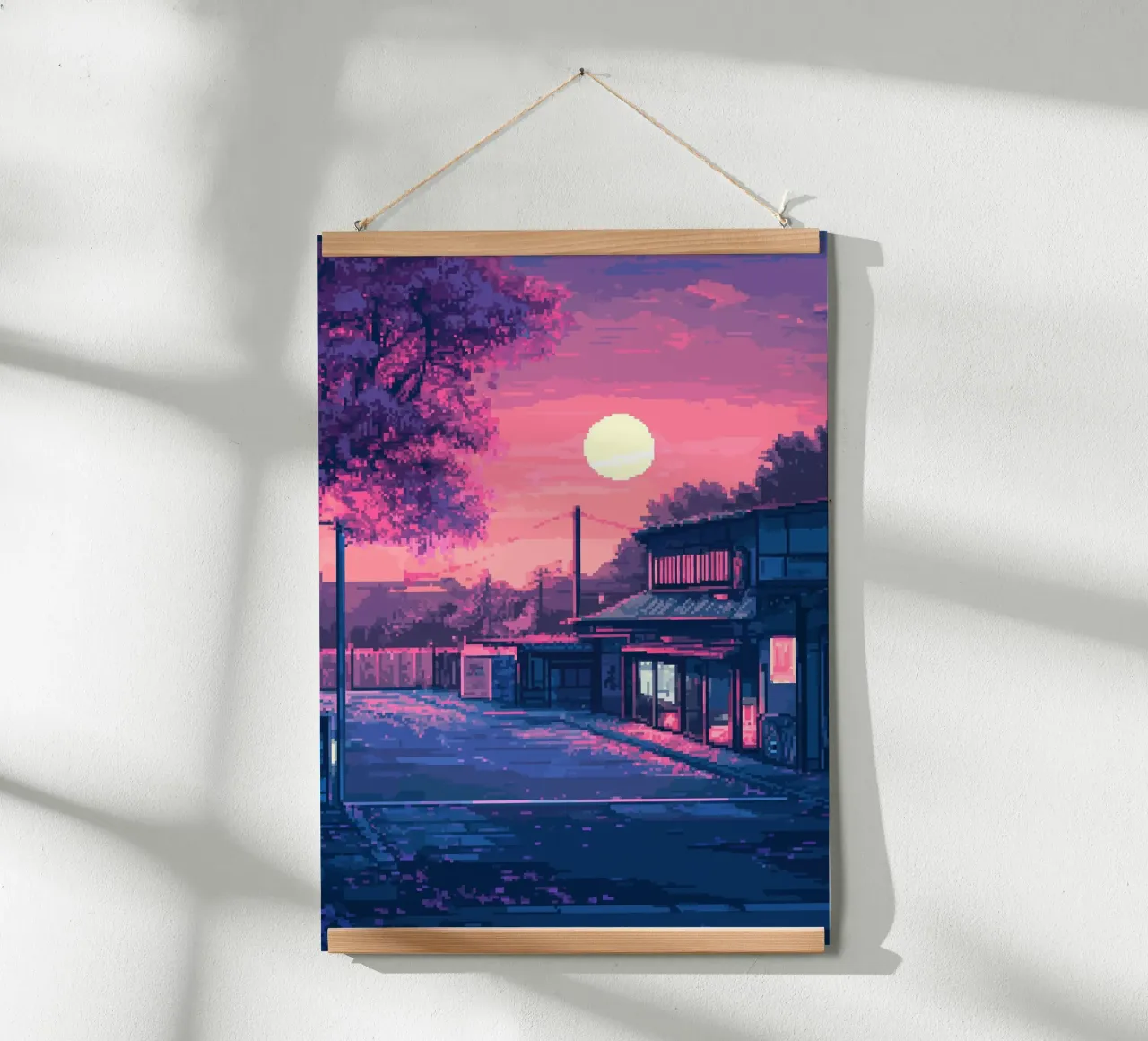 Tramonto pixelato sul Giappone carta hahnemühle da Dreamyart