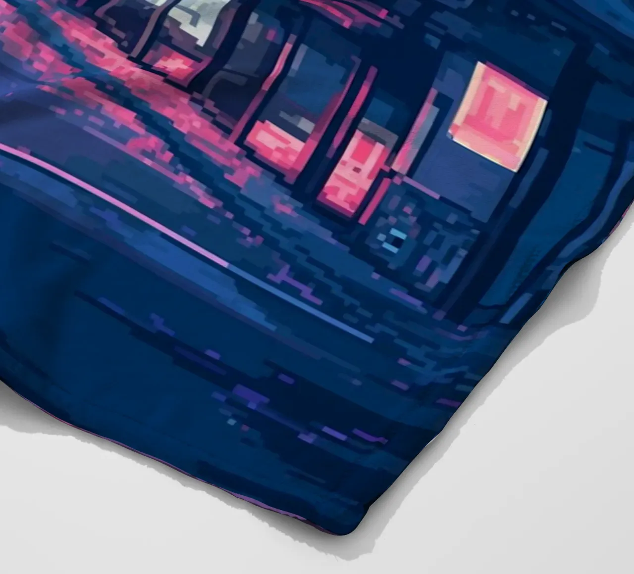 Tramonto pixelato sul Giappone coperta in pile da Dreamyart