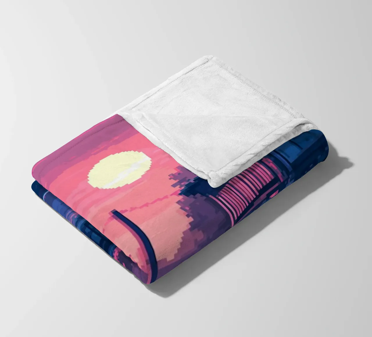 Tramonto pixelato sul Giappone coperta in pile da Dreamyart