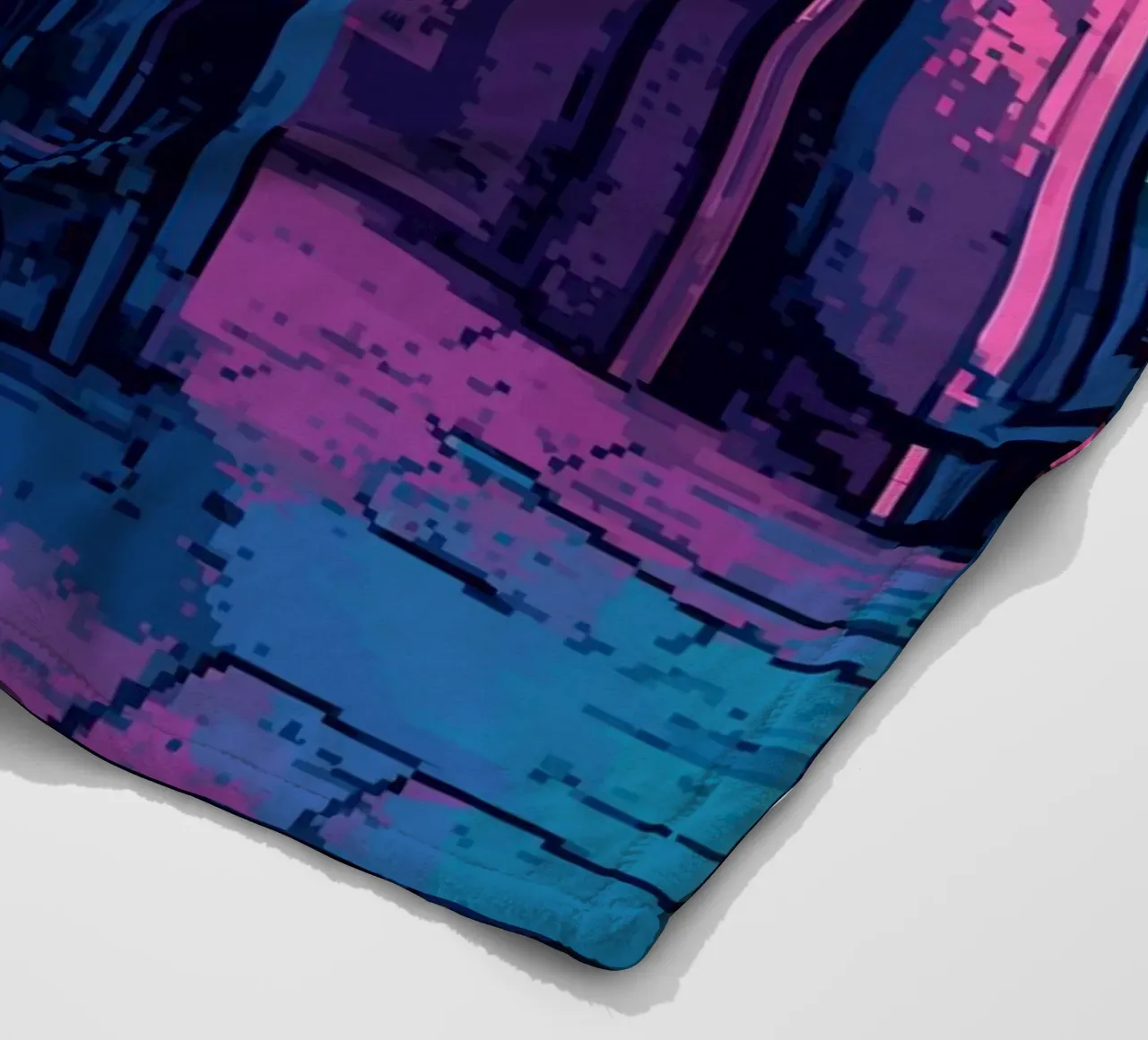 Bar notturno Pixel Art coperta in pile da Dreamyart