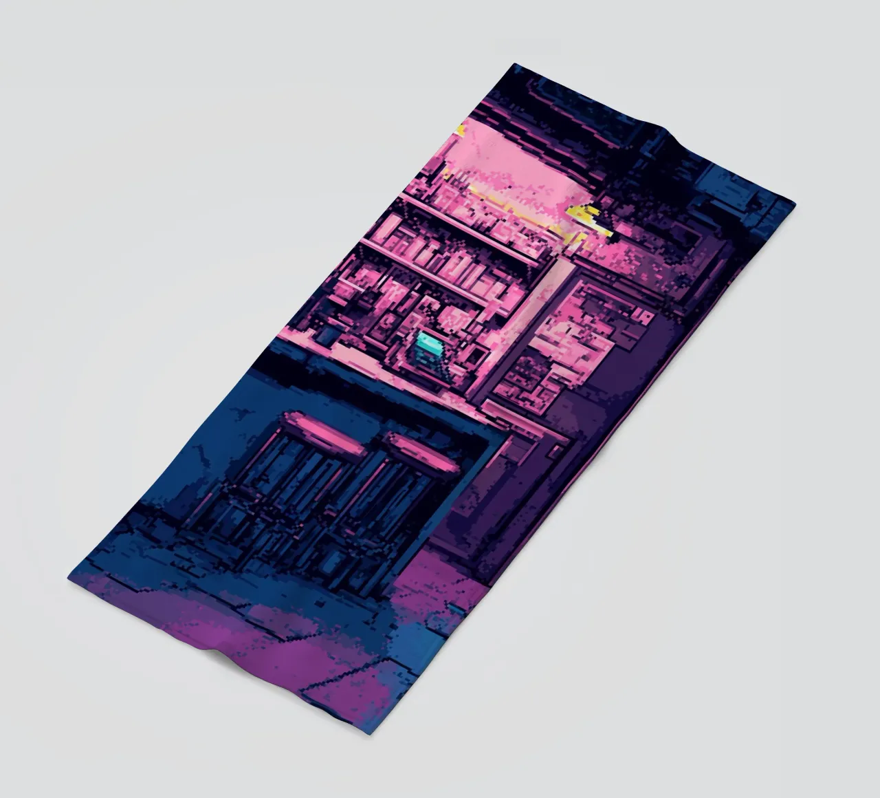 Bar notturno Pixel Art telo mare da Dreamyart