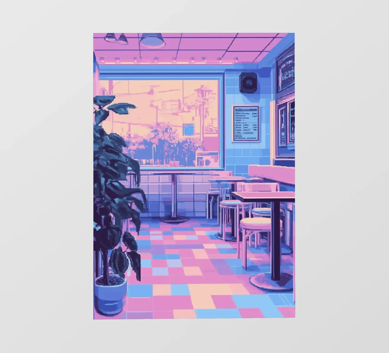 Pastel Cafe telo in pvc da Dreamyart