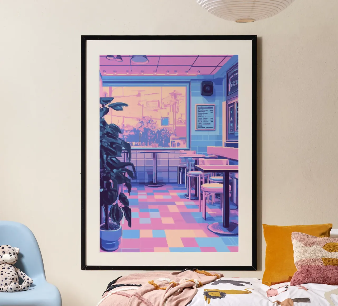 Pastel Cafe poster da Dreamyart