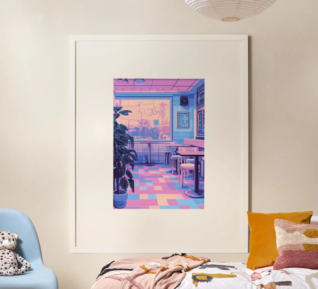 Pastel Cafe poster da Dreamyart