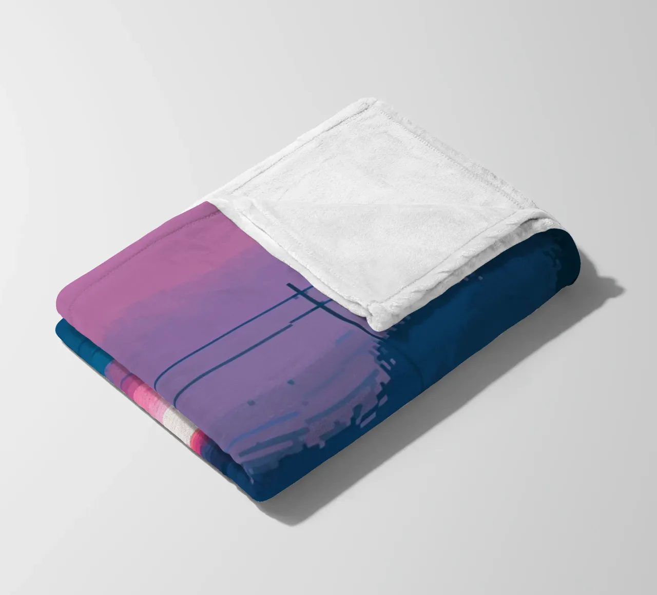 Stazione ferroviaria in pixel art coperta in pile da Dreamyart