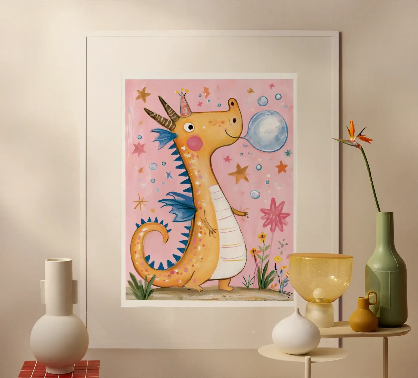 Bubble Dragon Poster von Kids zone
