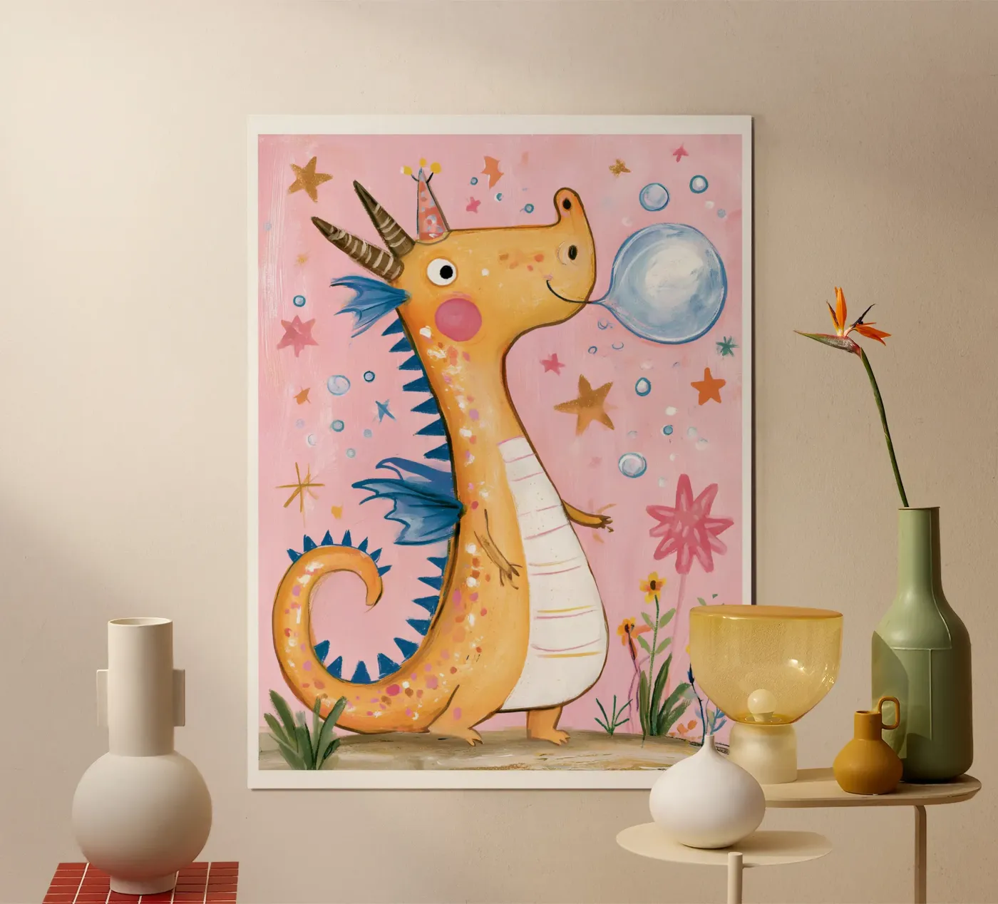 Bubble Dragon Poster von Kids zone
