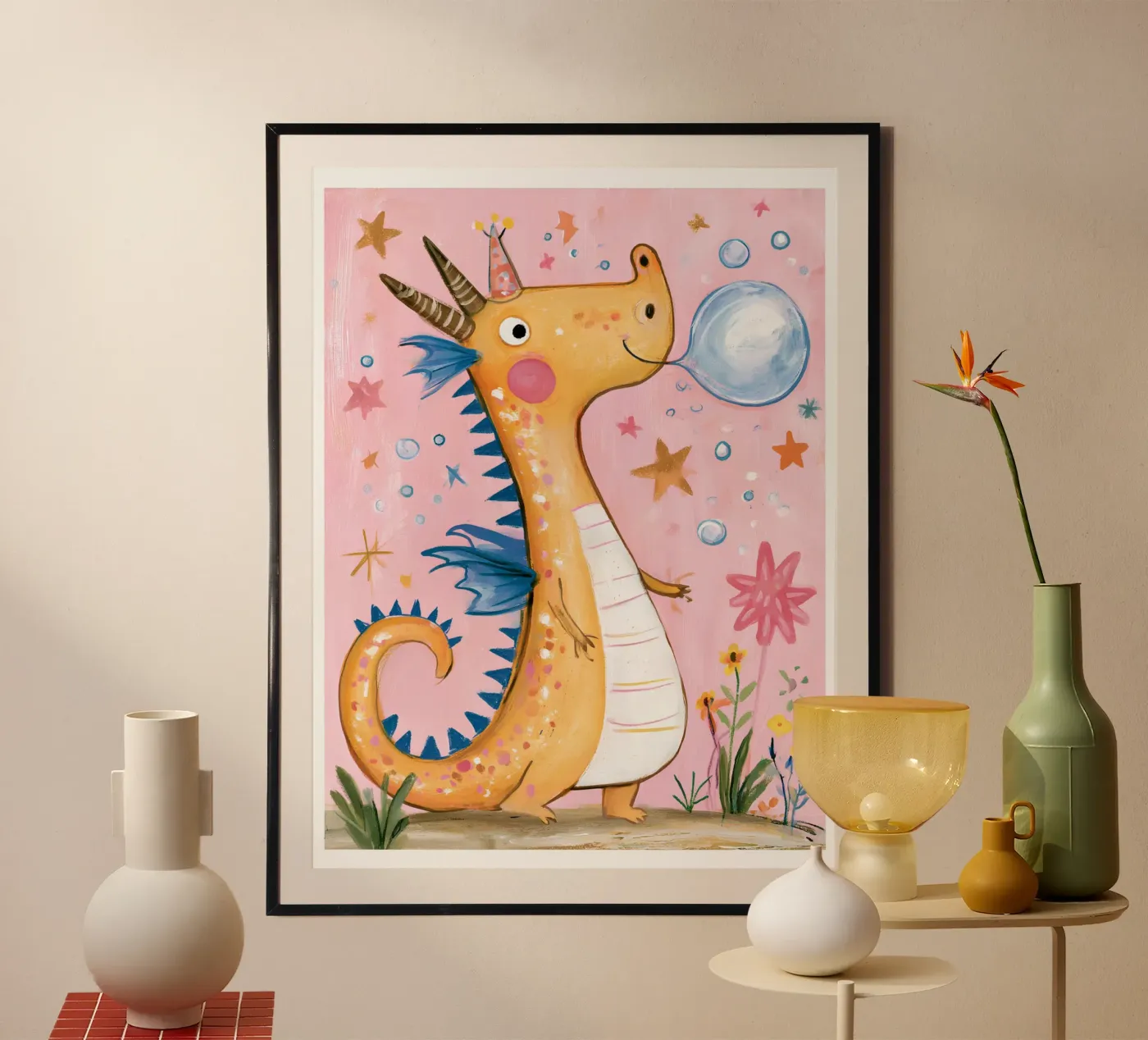 Bubble Dragon Poster von Kids zone