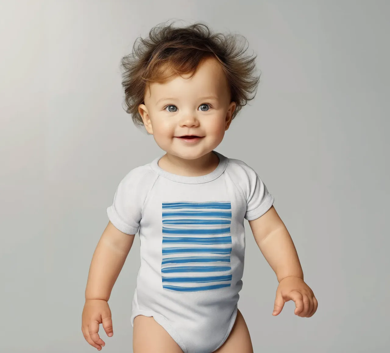 Linee astratte blu e bianche 03 body neonato maniche corte da amini54