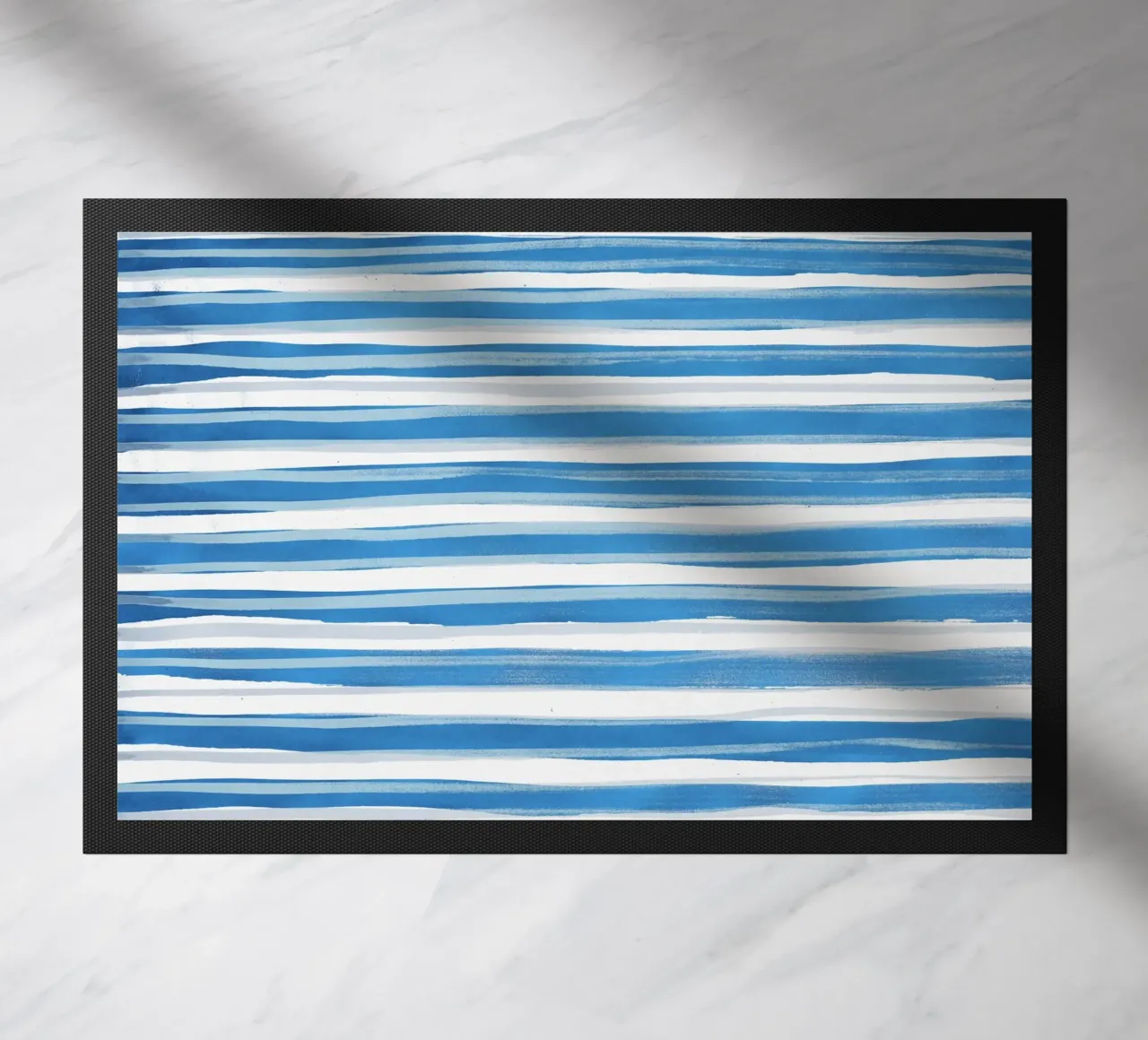 Linee astratte blu e bianche 03 zerbino da amini54