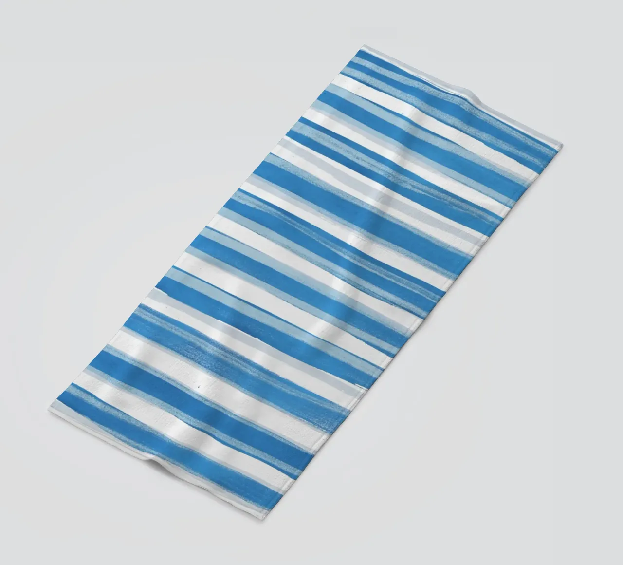 Linee astratte blu e bianche 03 telo mare da amini54