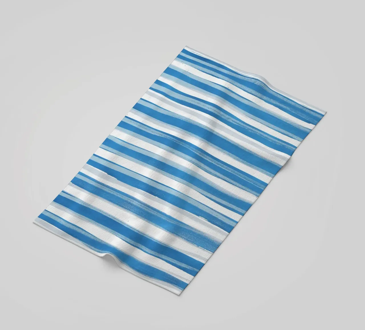 Linee astratte blu e bianche 03 telo mare da amini54