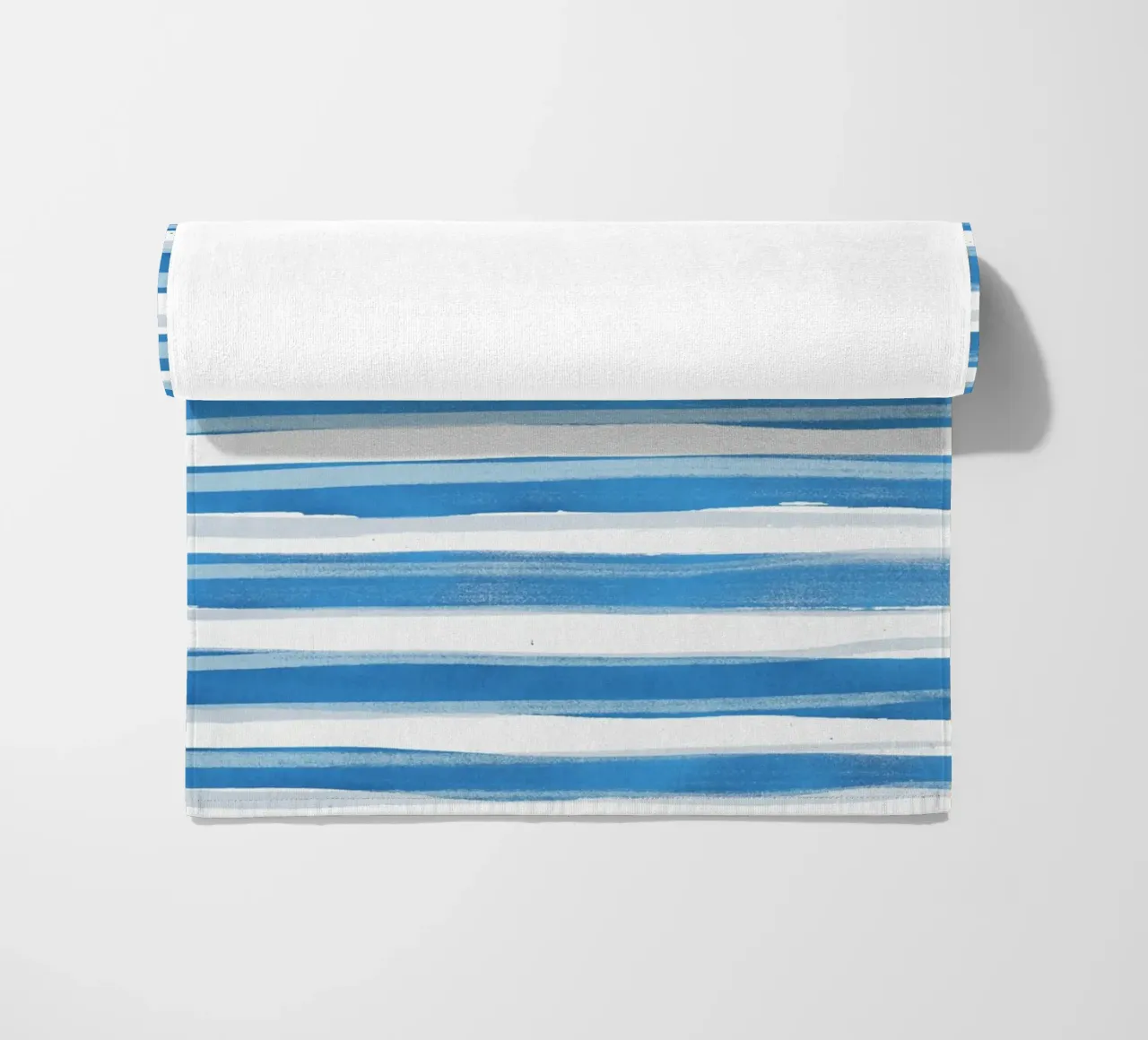 Linee astratte blu e bianche 03 telo mare da amini54