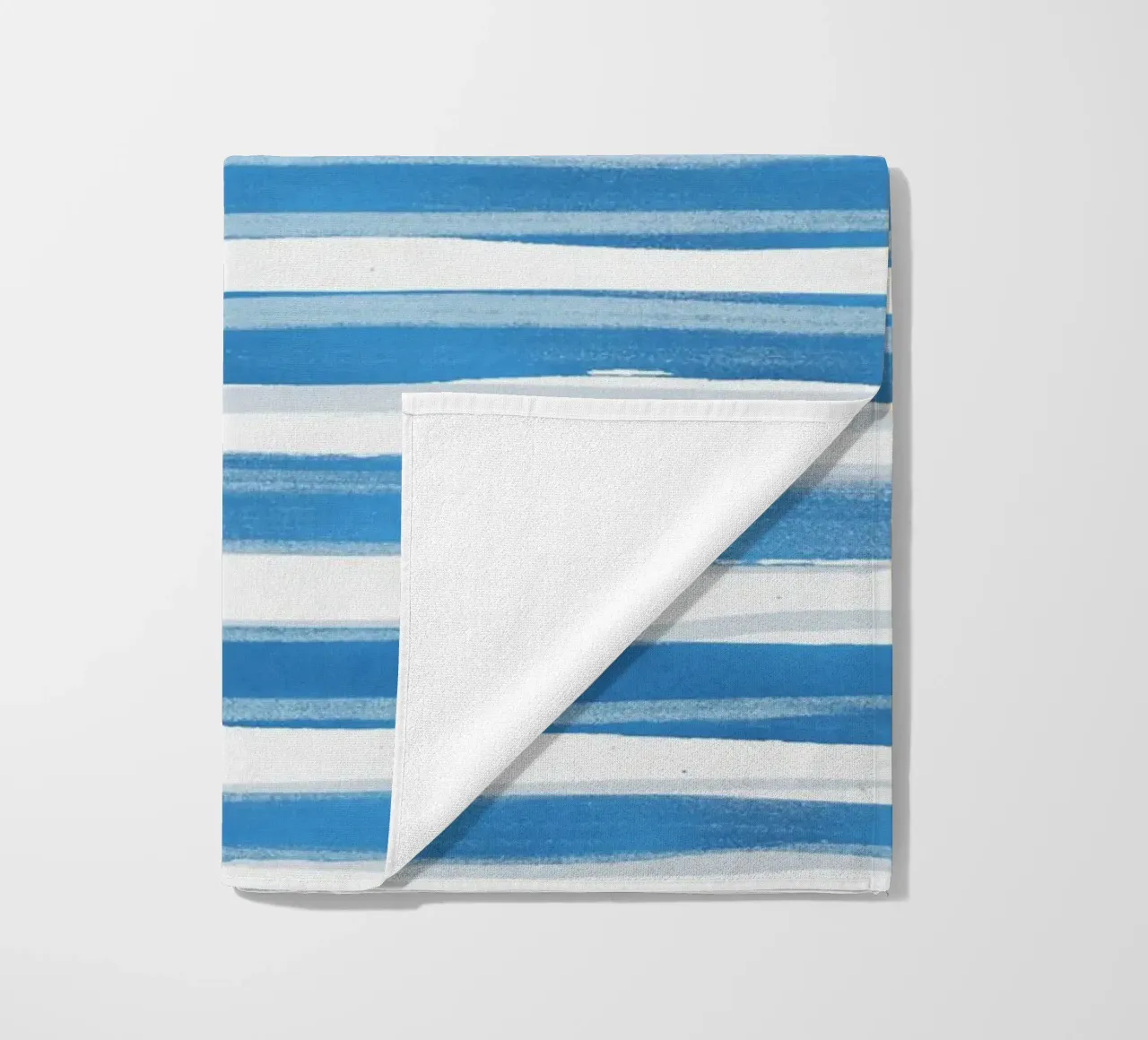 Linee astratte blu e bianche 03 telo mare da amini54
