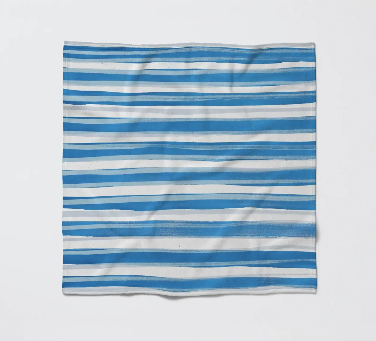 Linee astratte blu e bianche 03 coperta in pile da amini54