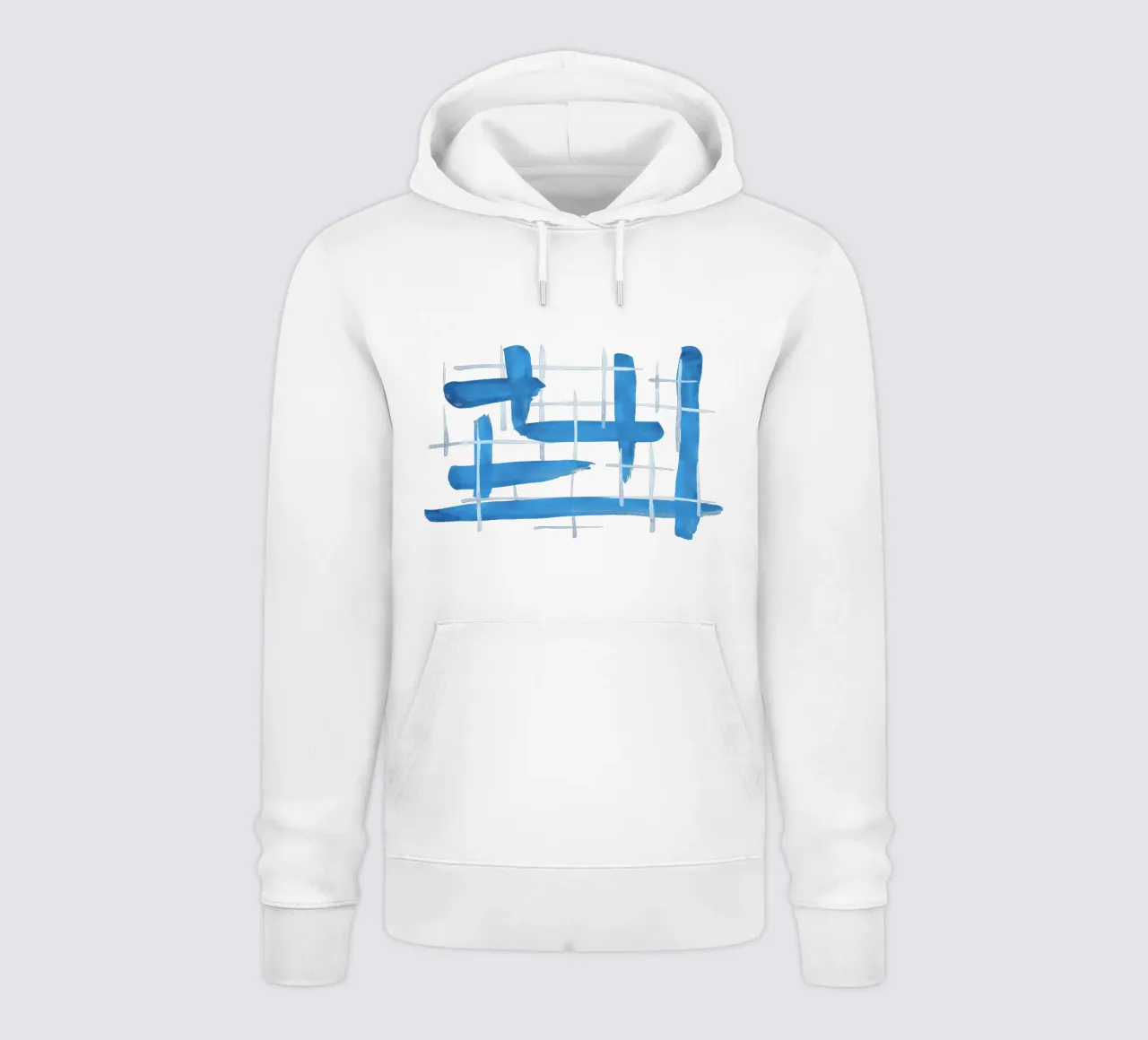 Linee astratte blu e bianche 04 felpa con cappuccio da amini54
