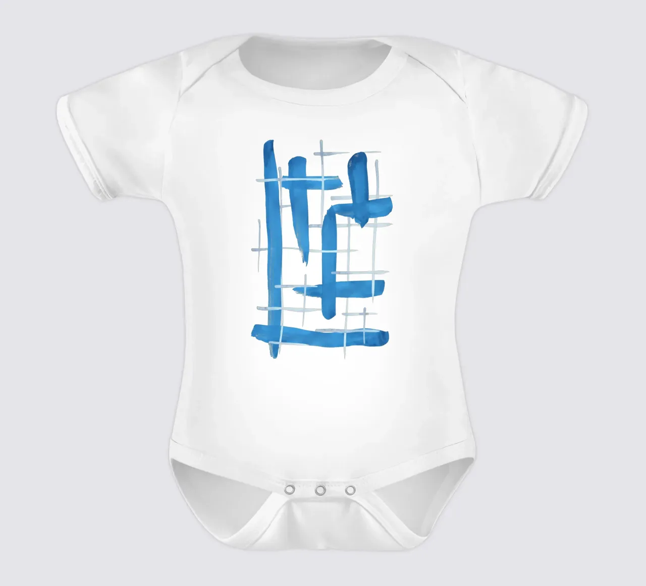 Linee astratte blu e bianche 04 body neonato maniche corte da amini54