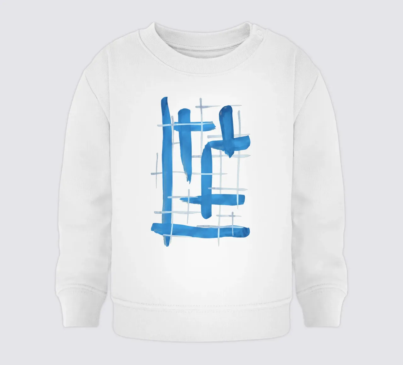 Linee astratte blu e bianche 04 felpa neonato da amini54