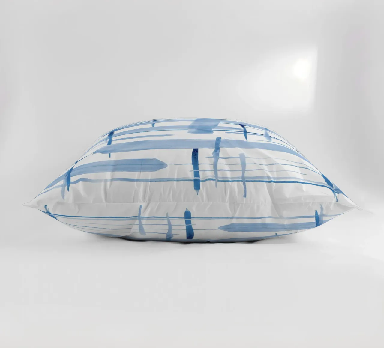 Linee astratte blu e bianche 06 cuscino da amini54