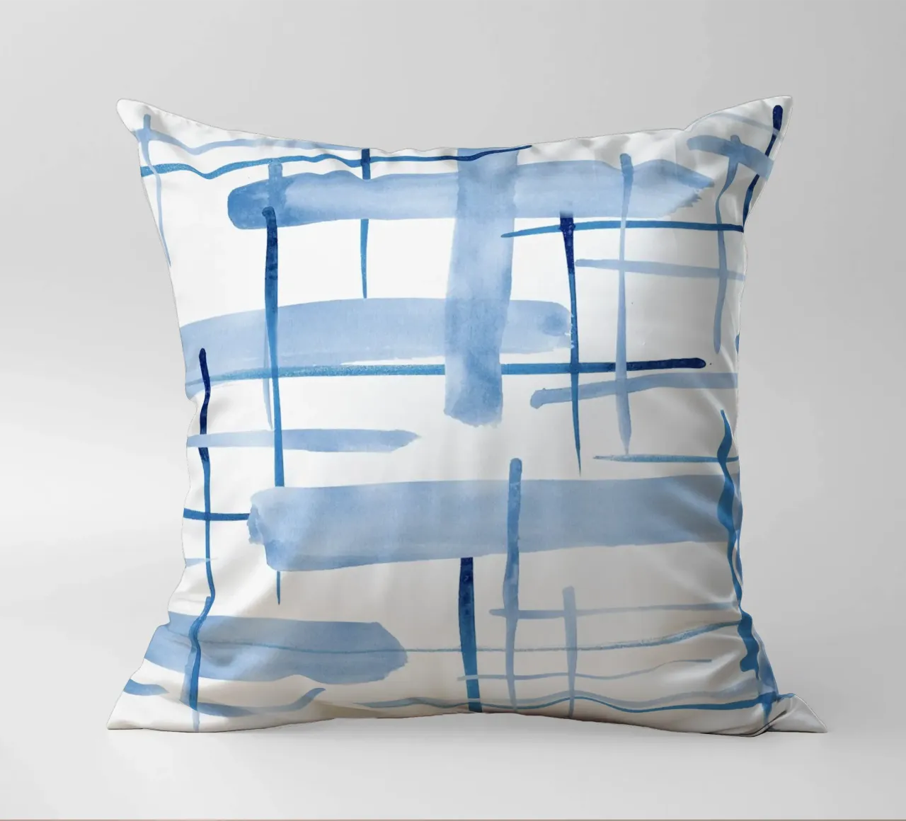 Linee astratte blu e bianche 06 cuscino da amini54