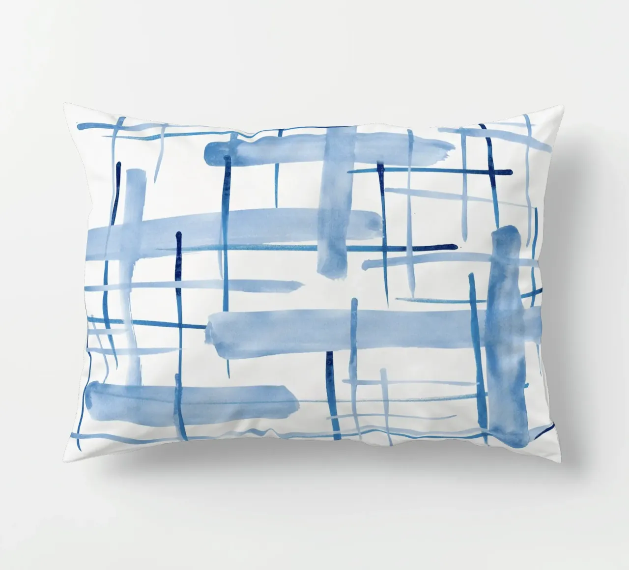 Linee astratte blu e bianche 06 cuscino da amini54