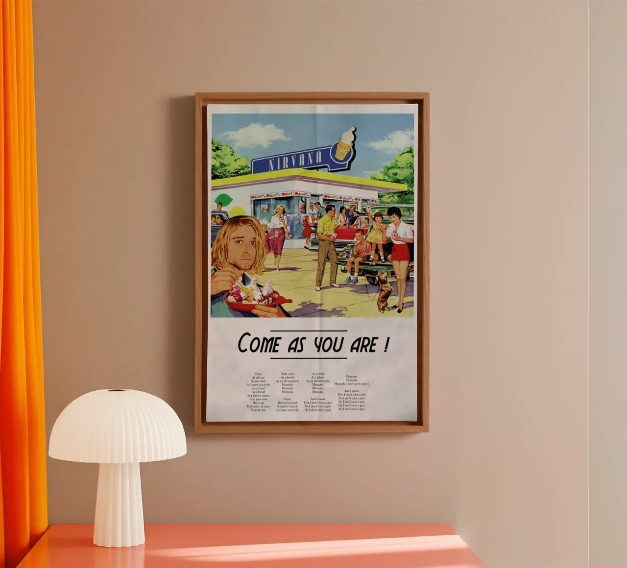 Come As You Are tela con Cornice a cassetta da Ads Libitum