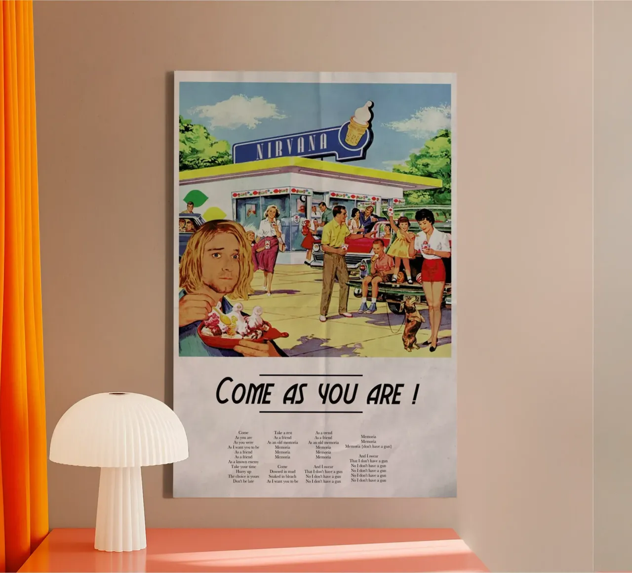 Come As You Are tela con Cornice a cassetta da Ads Libitum