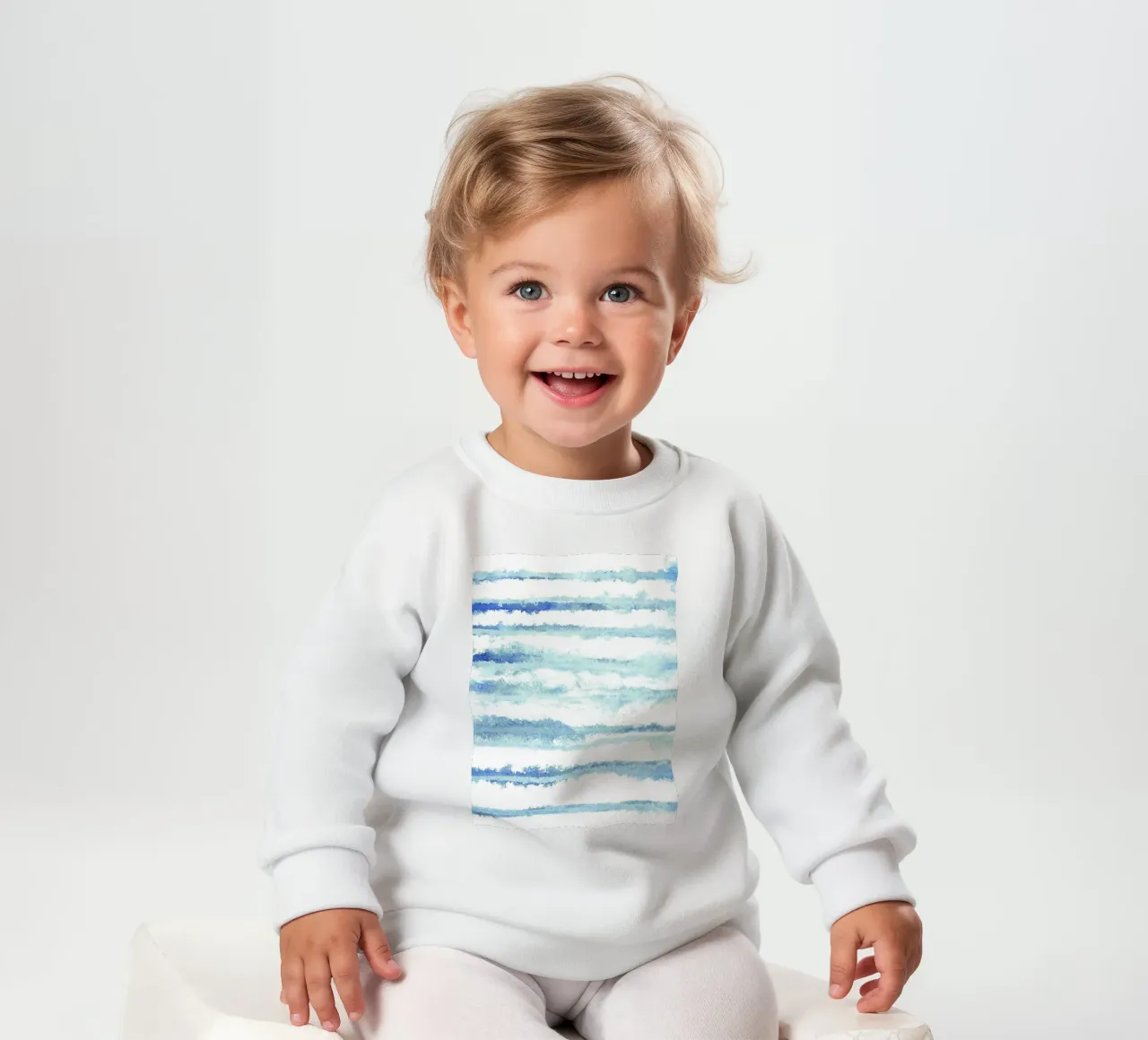 Linee astratte blu e bianche 08 felpa neonato da amini54