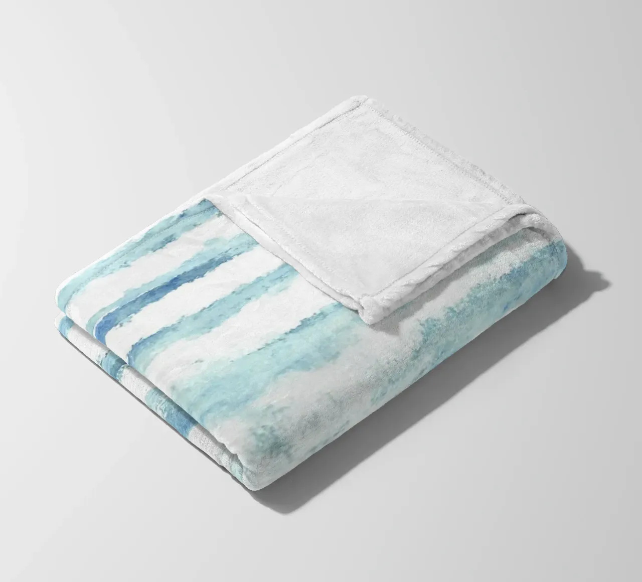 Linee astratte blu e bianche 08 coperta in pile da amini54