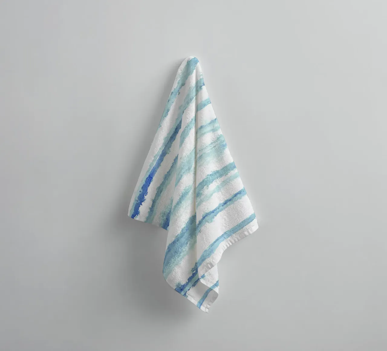 Linee astratte blu e bianche 08 asciugamano da bagno da amini54