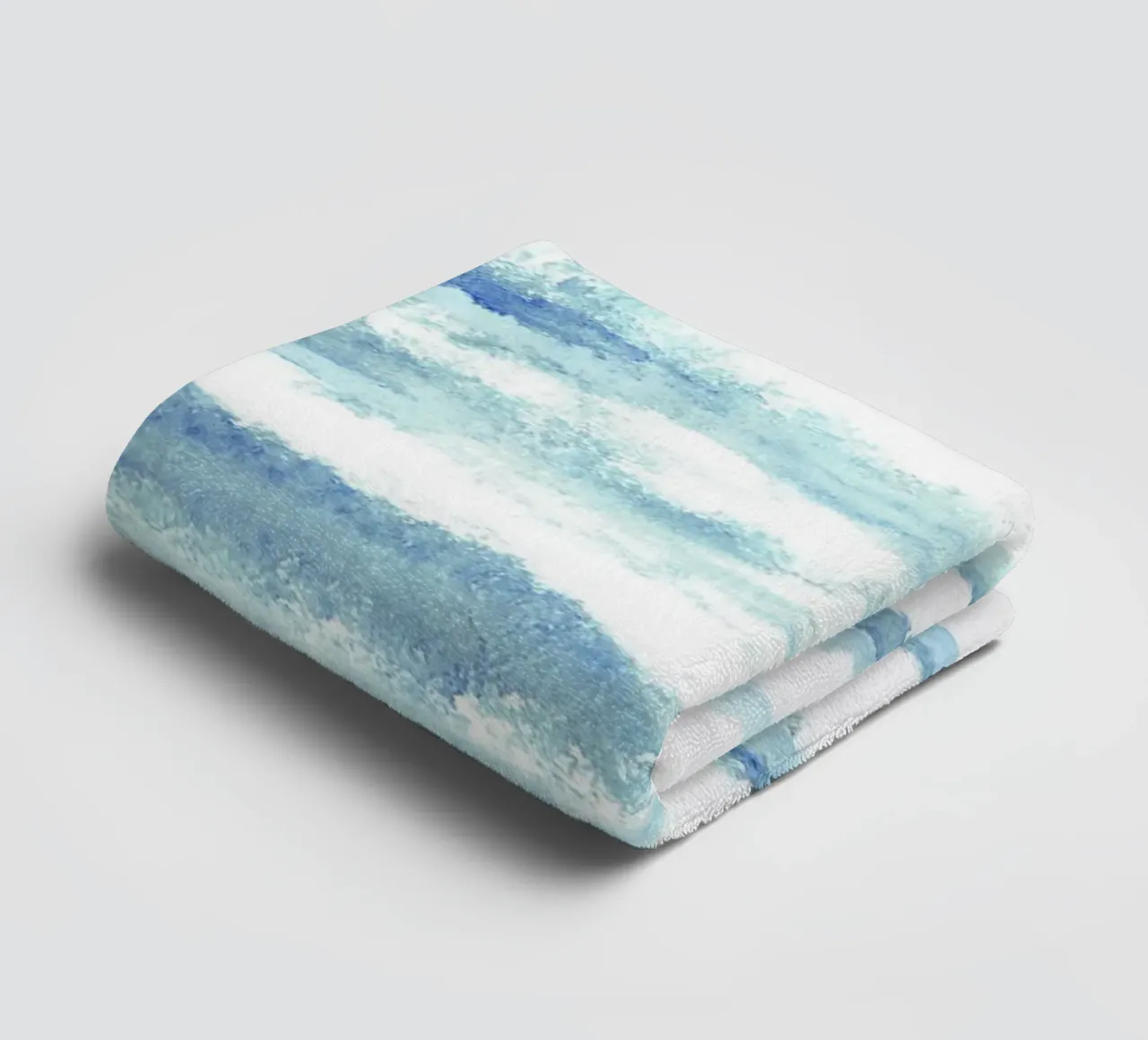 Linee astratte blu e bianche 08 asciugamano da bagno da amini54