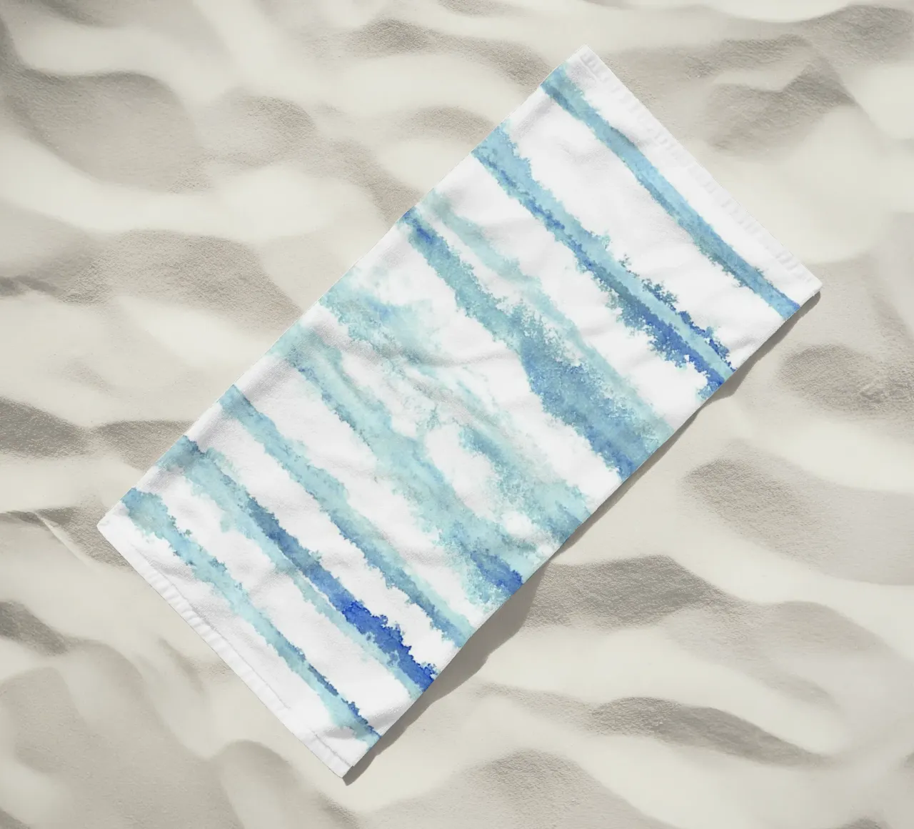 Linee astratte blu e bianche 08 telo mare da amini54