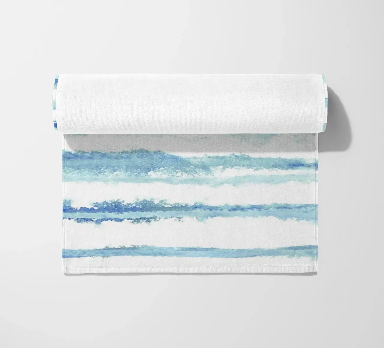 Linee astratte blu e bianche 08 telo mare da amini54