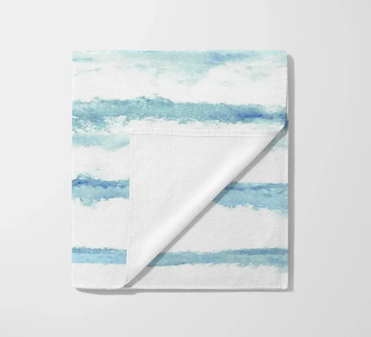 Linee astratte blu e bianche 08 telo mare da amini54