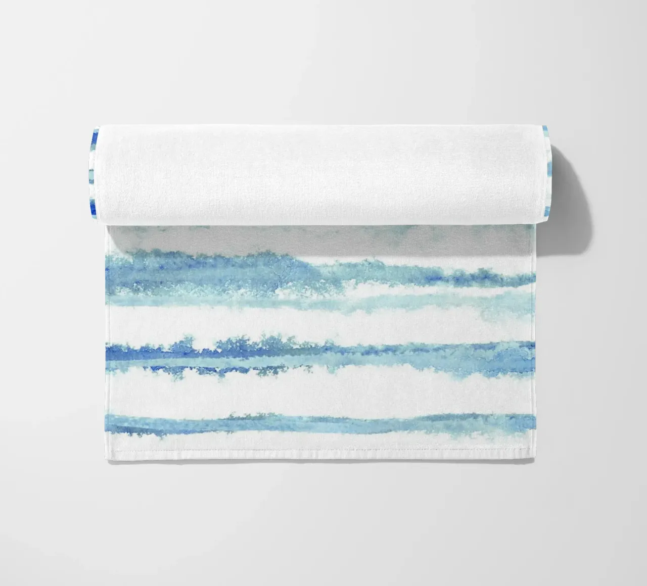 Linee astratte blu e bianche 08 telo mare da amini54